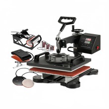 5-in-1 Warmtepersmachine voor T-shirt sublimatie, mok, pet, bord en embossing map print