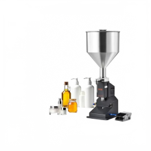 Versatile Pneumatic Manual Paste & Liquid Filling Machine - 5-100ml Capacity with Pedal for Water, Juice, Cosmetics, and Milk