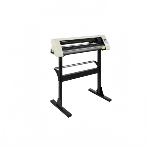Professional 28-Inch Vinyl Cutter Plotter with SignMaster Software, Backlit LCD Display, and 3 Precision Blades - White