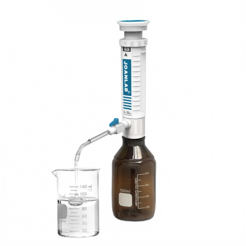 JoanLab Adjustable Bottle Top Dispenser - Autoclavable Quantitative Lab Equipment with Bottle