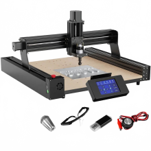 Twotrees TTC450 4. Achse CNC Holzgravur - und Lasergravurmaschine für MDF, PVC, Epoxid, Metall Schnitzerei & Schneiden
