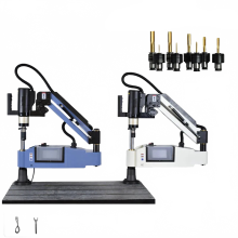 Universal Electric Tapping Machine with Easy Flex Arms and DIN Chucks - CNC 220V M3-M24 Threading Tool