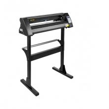 28-inch vinylsnijplotter met SignMaster-software en 3 snijmessen - LCD-scherm en handmatige positionering, zwart
