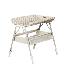 Multi-Functional PU Leather Baby Diaper Changing Table with Newborn Bath Crib & Silent Universal Wheels