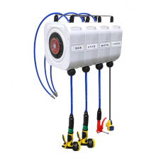 Automatischer ausziehbarer Schlauchaufroller für Hochdruck - Autowäsche - Wasser, Luft & Strom Trommel