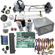 DIY Claw Crane Machine Kit with Plush Toys, Joystick, Coin Acceptor & Stainless Steel Gantry - 71cm