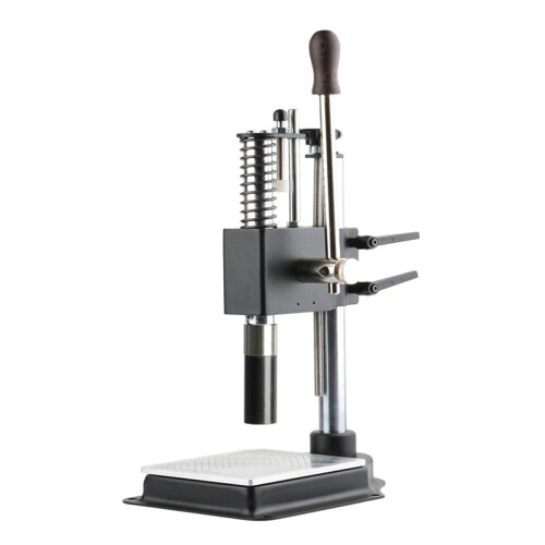 Compact Manual Pneumatic Perfume Bottle Capping Machine for Collar Ring Crimping and Vial Top Pressing
