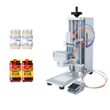 ZONESUN Pneumatic Desktop Semi-Automatic Capping Machine for Glass Jars, Sauce, Honey Bottles - Twist Off Equipment