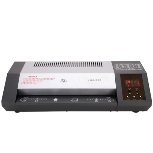 High-Power A3 Laminating & Gluing Machine with 6 Rubber Rollers - 330mm Width, 1000W