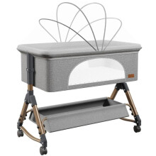 Multifunctional Portable Baby Crib: Foldable Newborn Bed & Splicing Cradle with Sleeping Basket