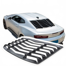 Mattschwarz GT - Lambo - Stil hintere Fensterjalousie für Chevy Camaro 2016 – 2022 – ABS - Sonnenschutzabdeckung/Lüftung