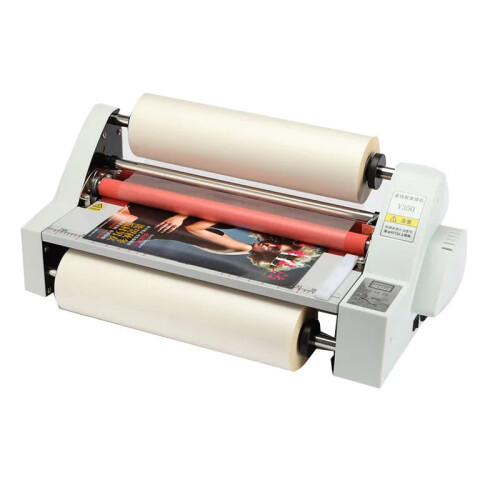 V350 Dual-Purpose Automatic Laminating Machine - Hot & Cold Plastic Roller Laminator