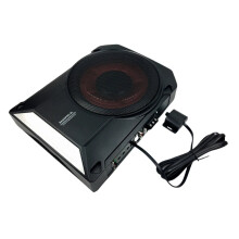 Compact Ultra-Dun Actieve Subwoofer: Zware Bass Stalen Kanon voor Autostoelen
