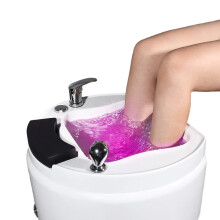 Luxury Acrylic Ceramic Foot Bath Basin with LED Lights for Spa & Massage Centers