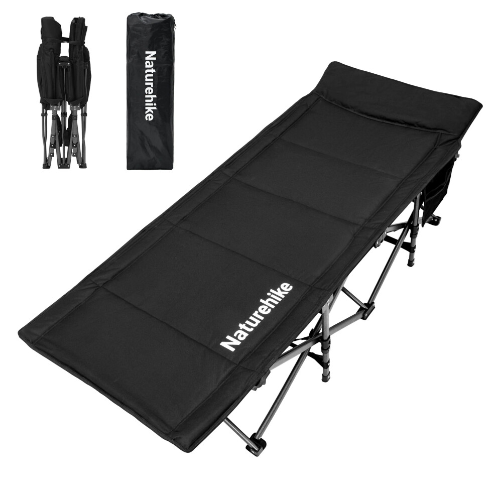 Naturehike Lightweight Portable Folding Camping Cot with Cotton Pad - Warm, Gathered Design for Winter Outdoor Adventures