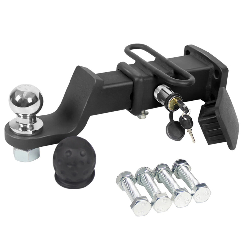 Adjustable Universal Metal Tow Hook Drop Hitch Receiver - Racing Ring Vehicle Towing Accessory 313110082010
