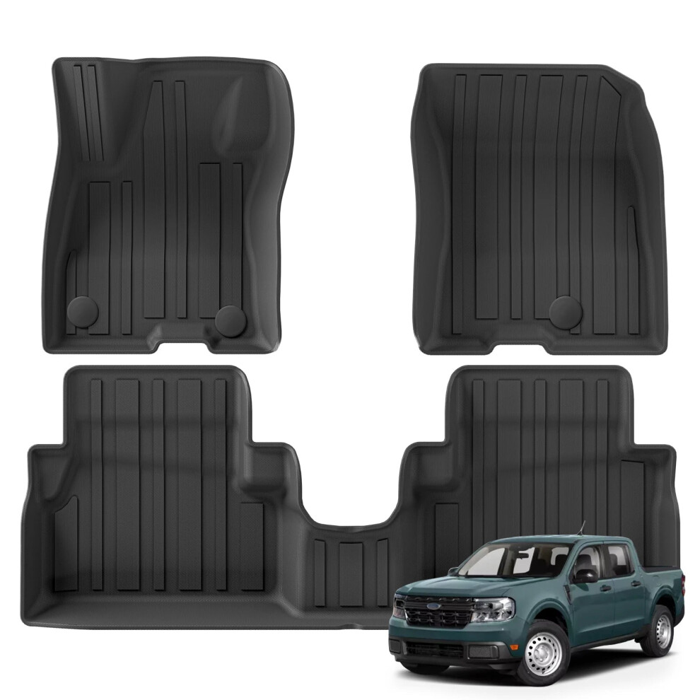 All-Weather 3D Tpe Floor Mats Set For Ford Maverick Hybrid 2022-2024 313050514510