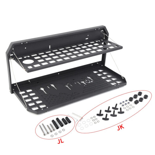 Foldable Jeep JK/JL Rear Rack Tailgate Table & Trunk Organizer