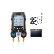 Testo 550s Digital Manifold Kit for Refrigeration & Air Conditioning - Vacuum Gauge, Pressure & Temperature Tester
