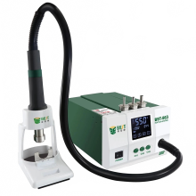 Lead-Free 1200W Thermostatic Heat Gun Soldering Station with Intelligent LCD Display for Phone Repair
