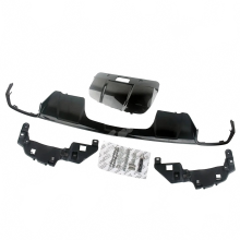Glossy Black Rear Bumper Diffuser with Inner Bracket & Muffler Outlets for Mercedes Benz GL Class 2013-2015
