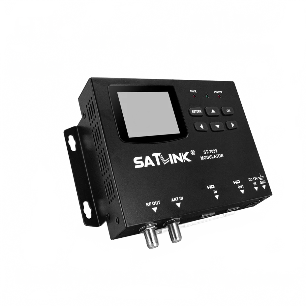 Satlink St 7632 Multi-Format Modulator & Receiver - Dvb-T, Isdb-T, Dvb-C Support For Brazil With Mpeg-4 Compatibility 726084943414
