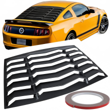 Ford Mustang 2005-2014 Rear Window Louver - Lambo Style ABS Matte Black Sun Shade Cover