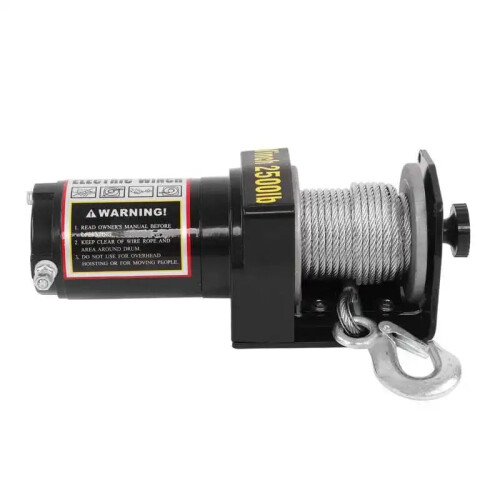 Versatile 2500lb Electric Tow Winch for Lifting, Towing, and Replacement