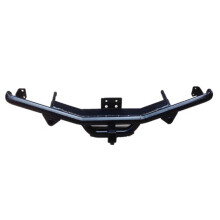 Land Rover Defender 110 Custom Black Powder-Coated Steel Bumper with Tread Plate Step