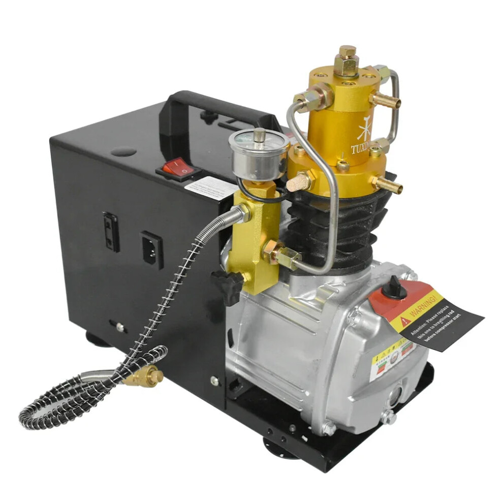 Txes022 High-Pressure Pcp Air Compressor 4500 Psi 300 Bar With Auto Stop For Scuba Tanks 7445044887812