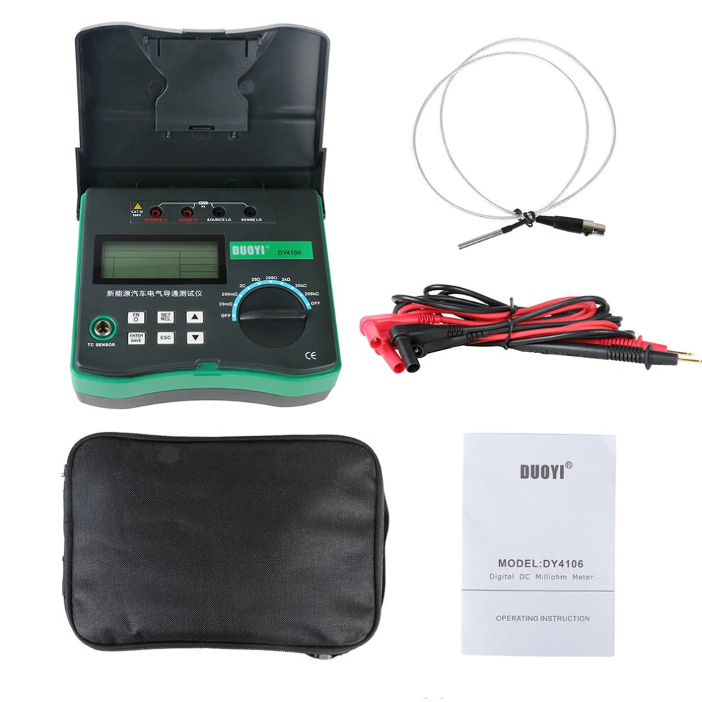 Dy4106 Digital Automotive Circuit Resistance Tester - High Voltage Micro Ohm Meter For Electrical Car Testing 7445025654655