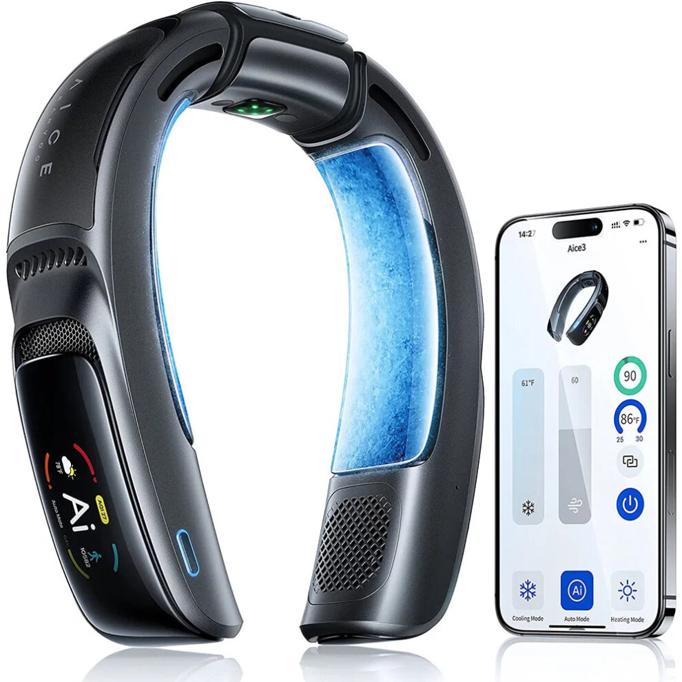 Rechargeable Bladeless Neck Fan: 24-Hour Wearable Cooler With 7000Mah Battery For Outdoor Travel 313091033032