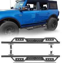 NewWind Steel Nerf Bar Cross Running Boards - Drop Side Steps for Ford Bronco 2021-2023, 4-Door Exterior Accessories
