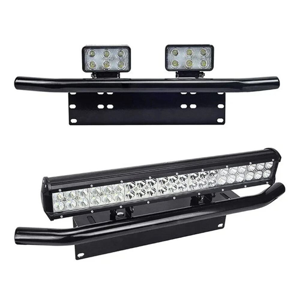 Off-Road Universal License Plate Frame With Bar Mount - Front Bumper Holder Brackets (120Pcs) Light 313021524531