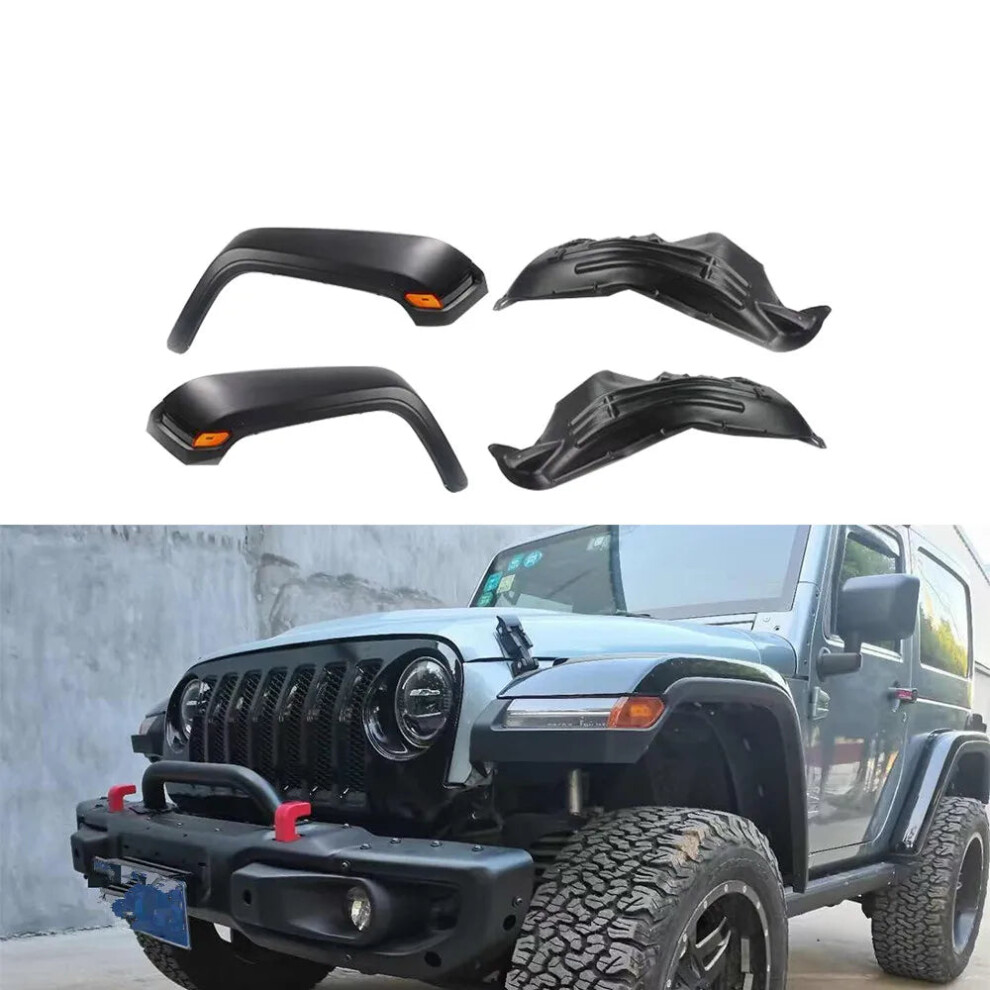 Premium Jl Style Front Fender Flares With Inner Fender By Lantsun For Jeep Wrangler Jk 7445023497421