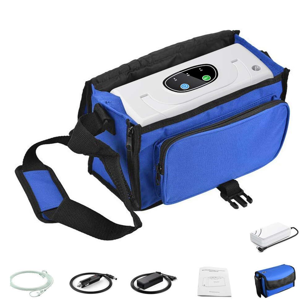 Varon Portable 3L Pulse Flow Oxygen Concentrator - Rechargeable, Lightweight, Ac/Dc Compatible For Car And Outdoor Use 744759770103