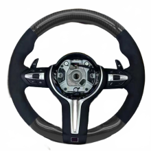 BMW 3 & 5 Series Alcantara Carbon Fiber Steering Wheel with Paddle Shifters & Button Assembly Accessories