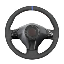 Premium Zwarte Alcantara Stuurwielhoes voor Subaru Impreza WRX STI (2007-2014)