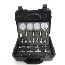 Hydraulische Graafmachine Druktestkit: Driewegkoppeling, Pilotpomp en Verdelingsventielmeter Set