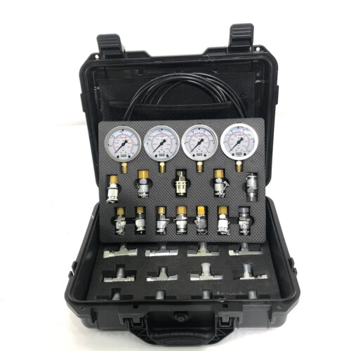 Hydraulische Graafmachine Druktestkit: Driewegkoppeling, Pilotpomp en Verdelingsventielmeter Set