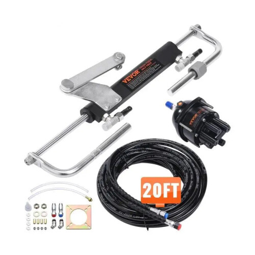 Premium Hydraulic Outboard Steering Kit for 90HP Single Engine Boats