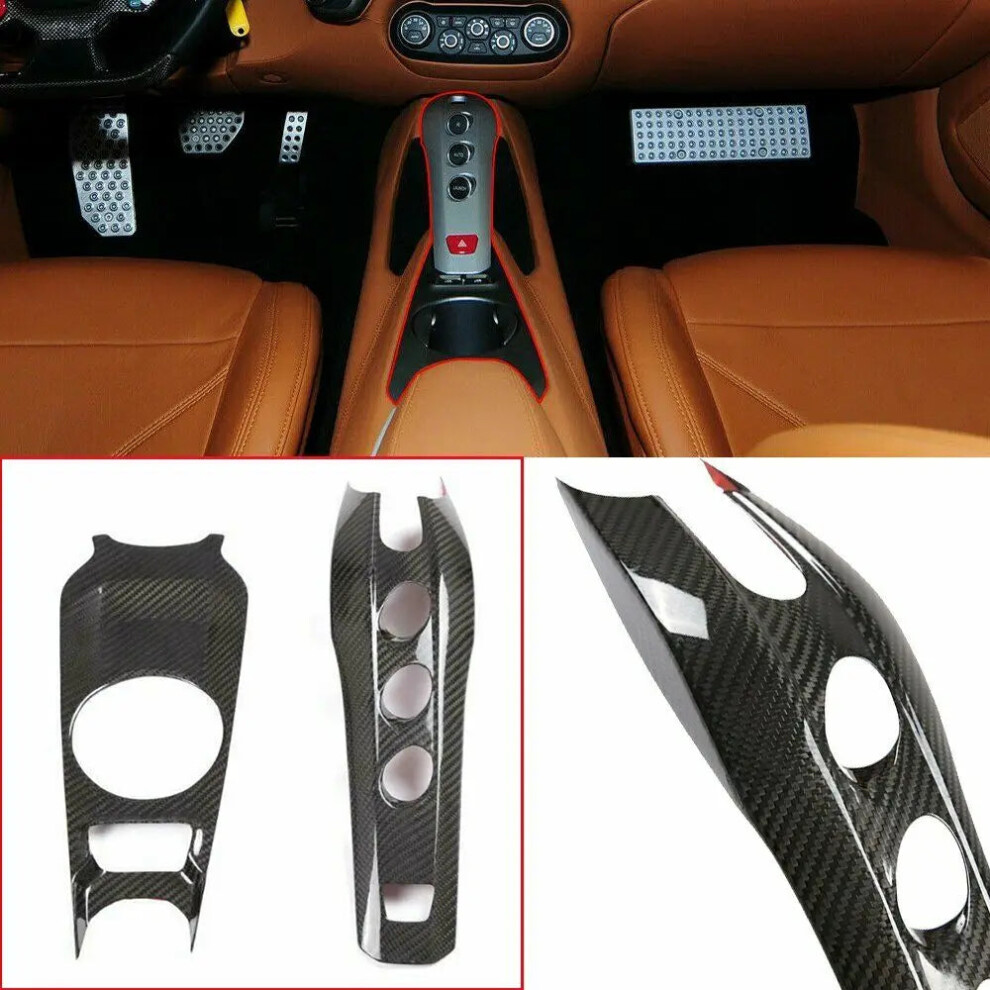 Ferrari F12 Berlinetta 2013-2017 Carbon Fiber Central Control Cup Holder Cover Trim 744759874597