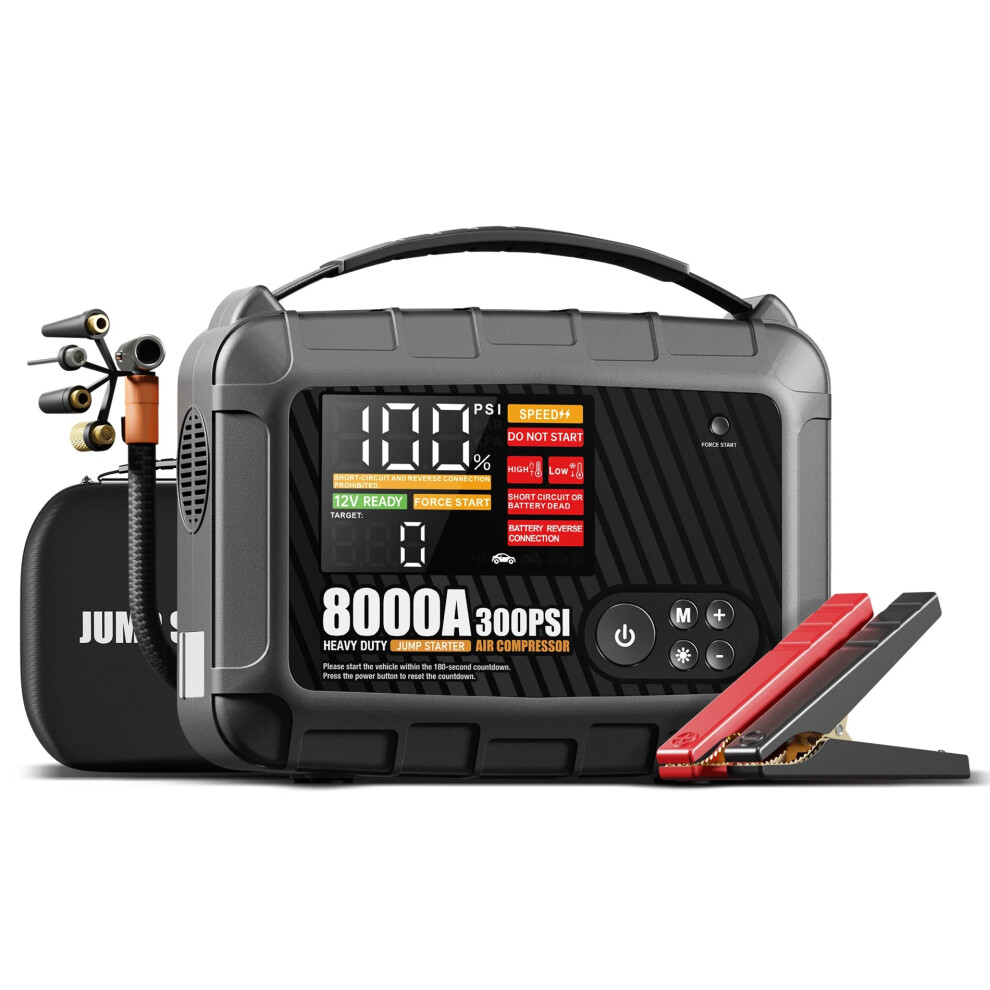 8000A Professional Heavy-Duty 12V Car Jump Starter & Battery Booster 313026013078