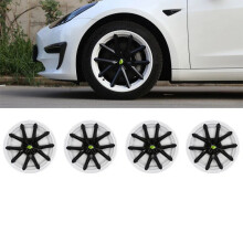 Tesla Model 3 18-inch zwarte wieldop velg covers - krasbeschermingsaccessoires (2018-2023) - Set van 4