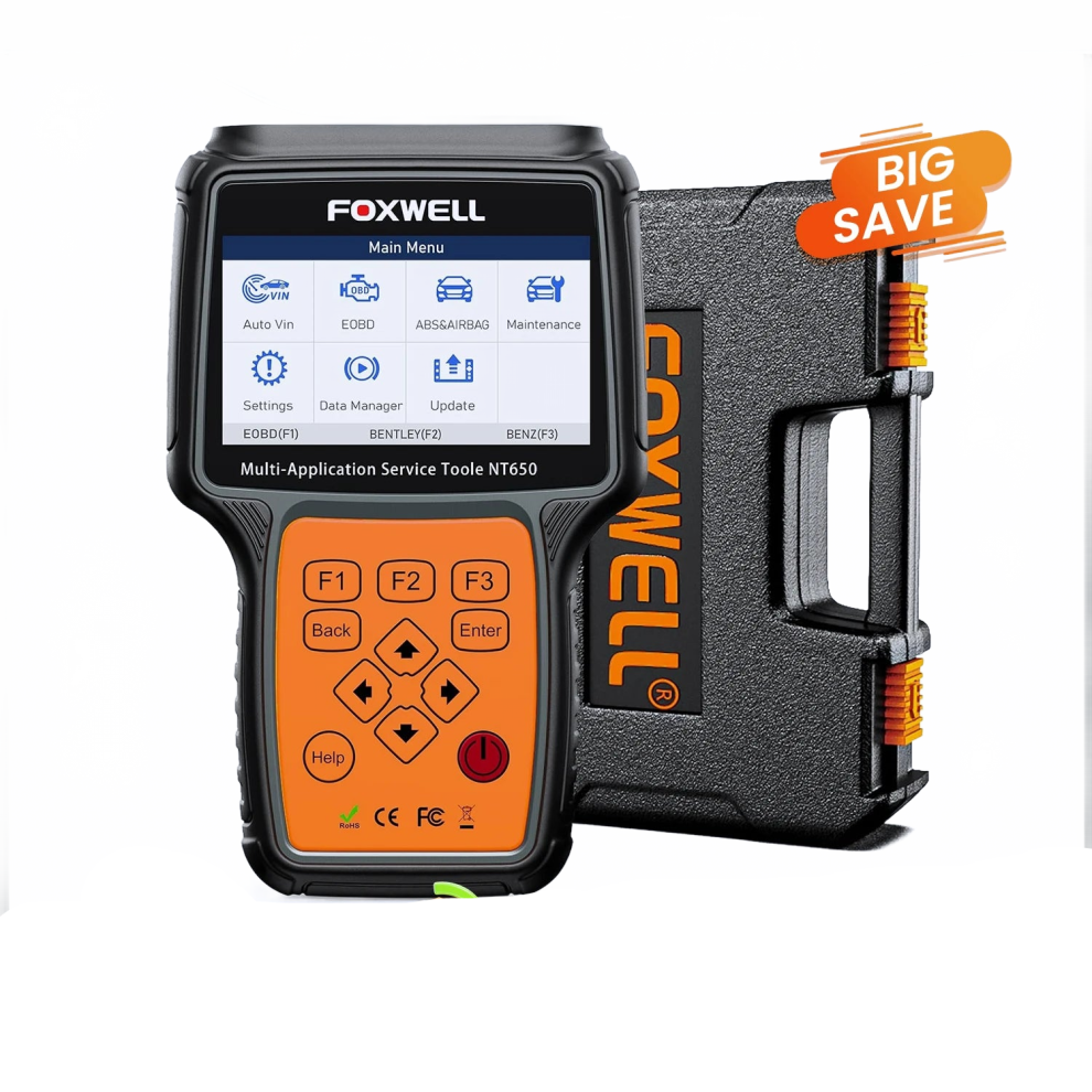 Foxwell Nt650 Elite Obd2 Automotive Scanner - Professional Car Diagnostic Tool With 26 Reset Functions (Sas, Af, Oil, Epb, Brt, Tps) 313055964990