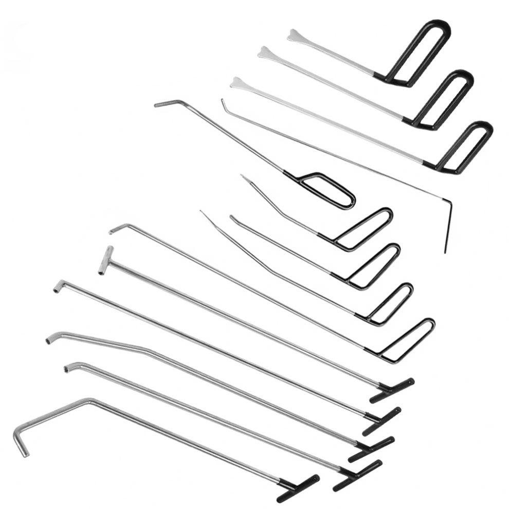Premium Paintless Dent Repair Kit: Hail Damage Rods & Dent Remover Tools 7445022037000