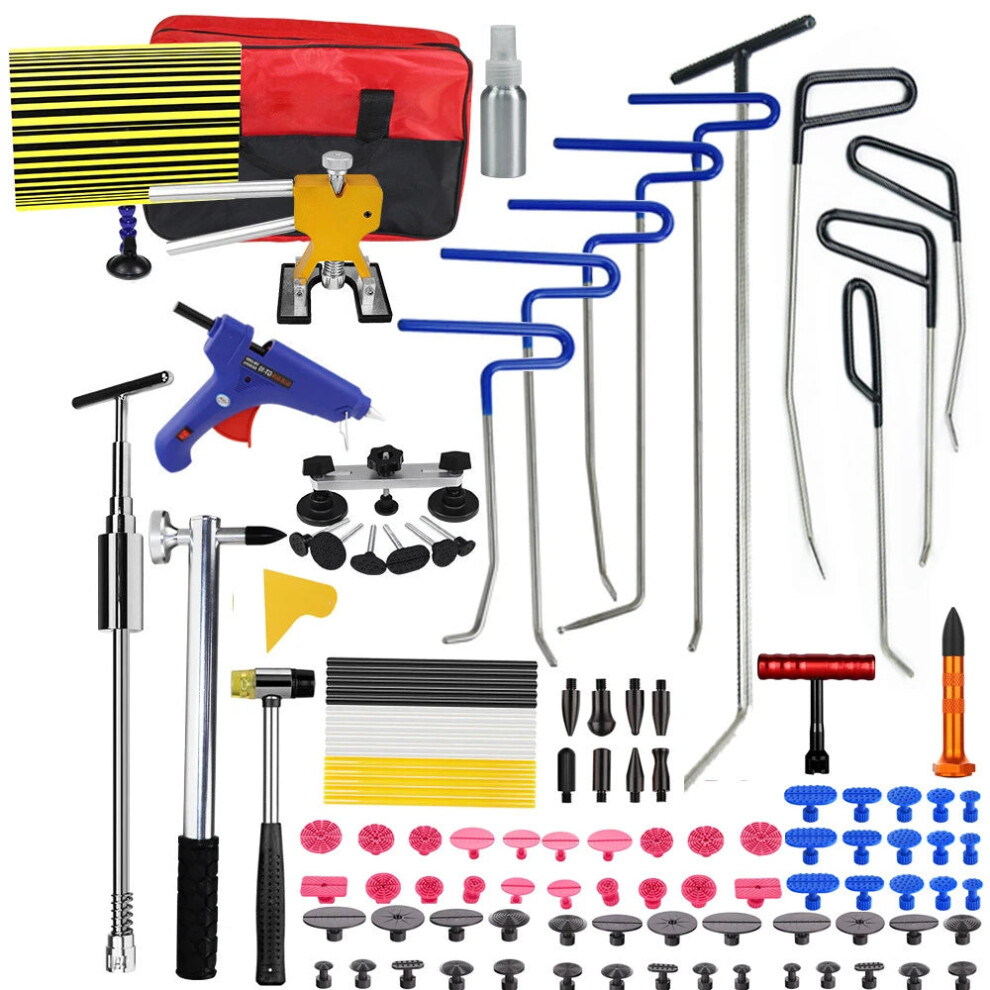 Ultimate Car Dent Repair Kit: Paintless Dent Removal With Rod Hooks & Puller Tools 313105494439