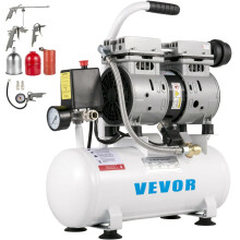 Olievrije Stille Luchtcompressor Kit met Spuit- en Blaaspistool - 9L/30L Capaciteit voor Huisreparatie en Bandopblazen