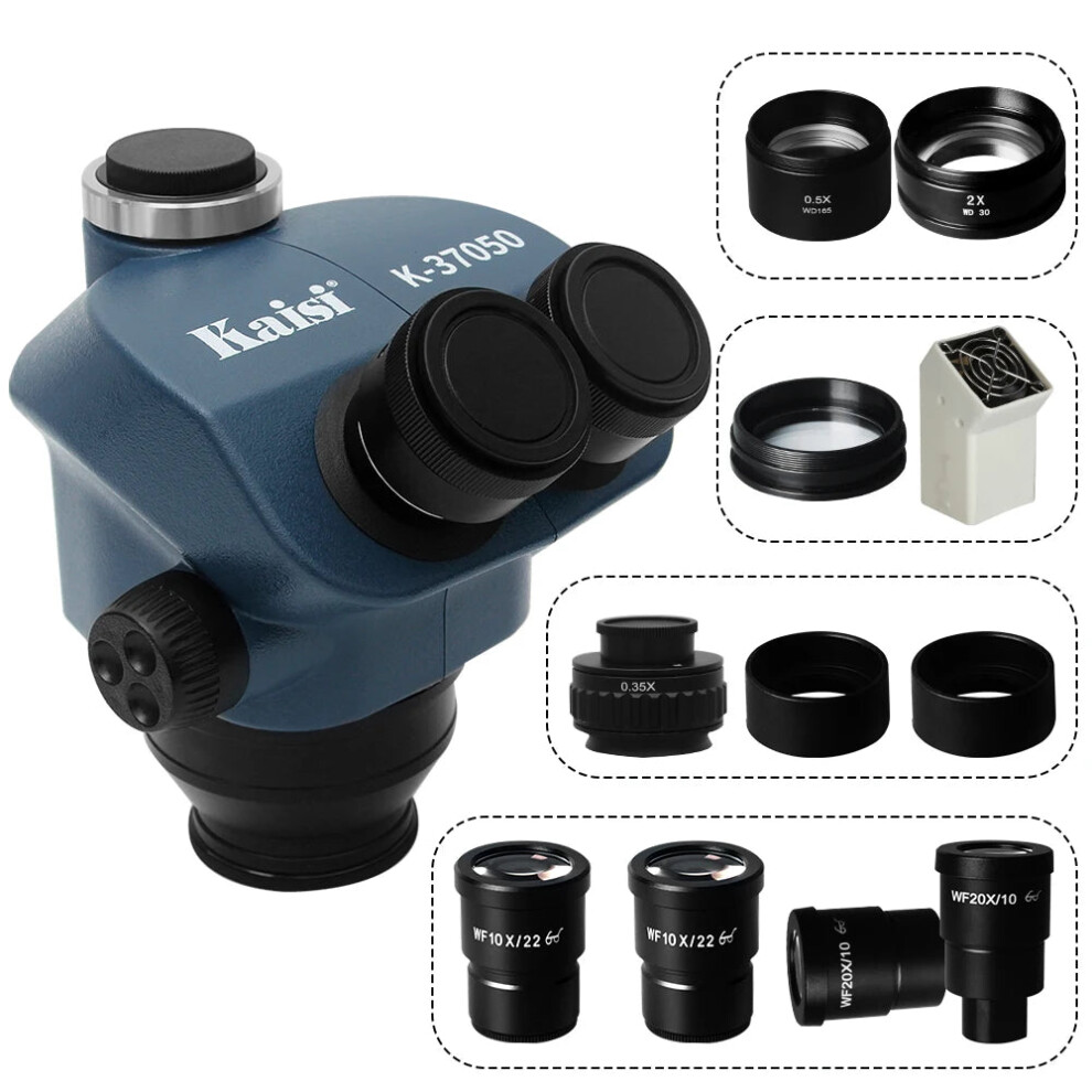 Trinocular 7X-50X Simul-Focal Continuous Zoom Stereo Microscope With Wf10x/22Mm Eyepiece For Phone Pcb Cpu Soldering 744110639742