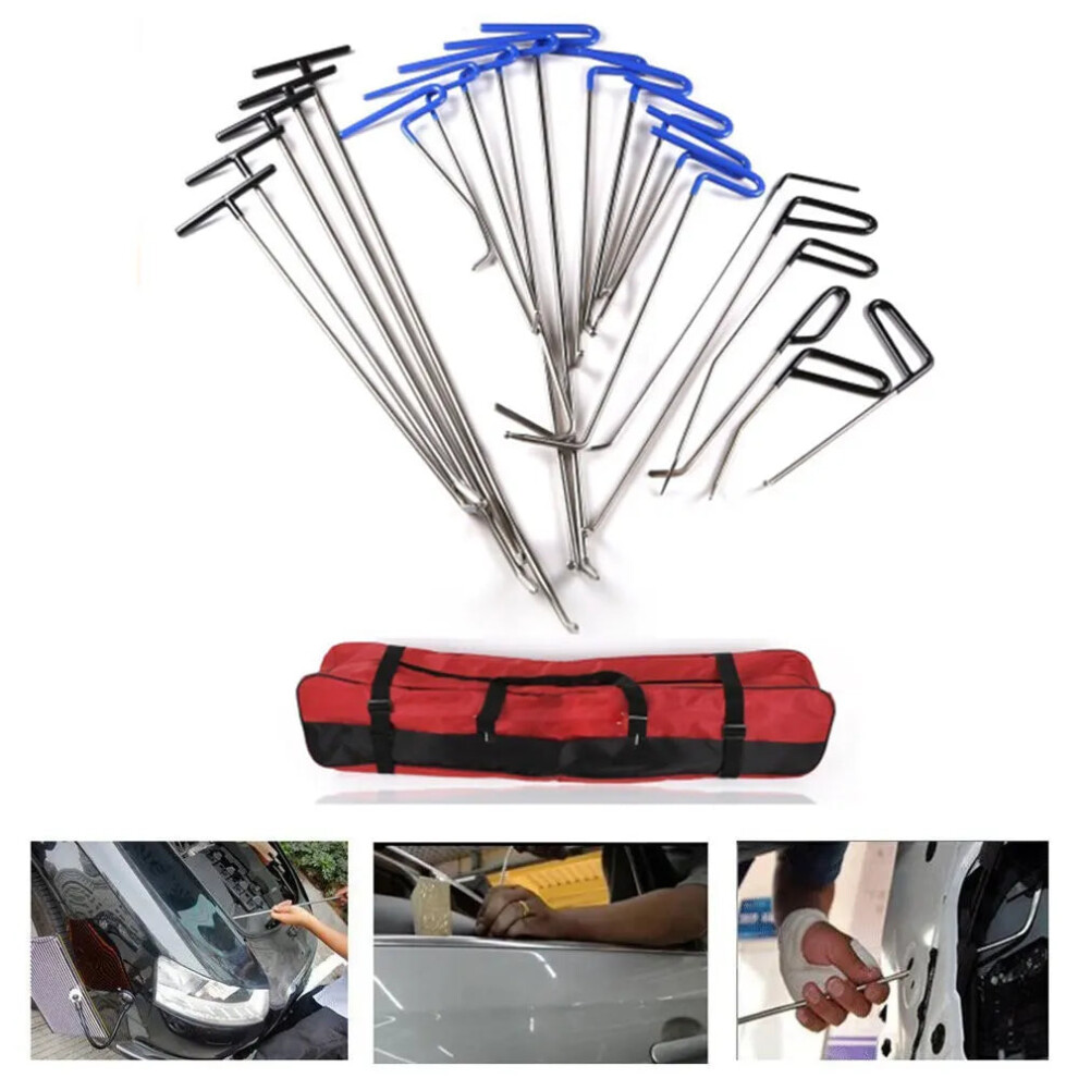 Comprehensive Paintless Dent Repair Kit With Hooks & Push Rods For Car And Hail Damage Removal 7445004230252